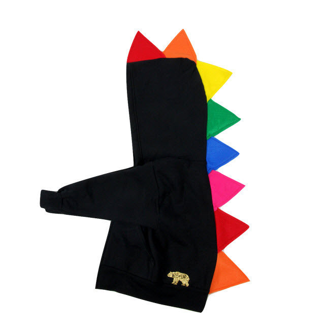 #017 - RTS Rainbow Dinosaur Hoodie for Babies, Toddlers and Kids - 2T | 3T | Youth XS (2-4) | Youth M (10-12)