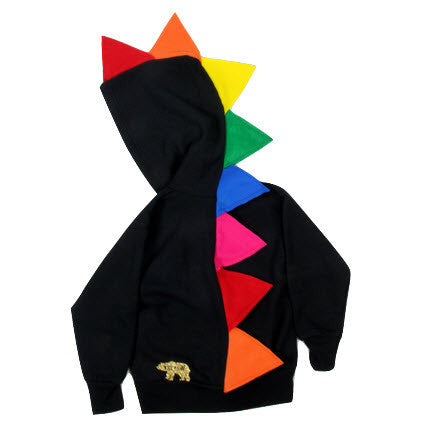 #017 - RTS Rainbow Dinosaur Hoodie for Babies, Toddlers and Kids - 2T | 3T | Youth XS (2-4) | Youth M (10-12)