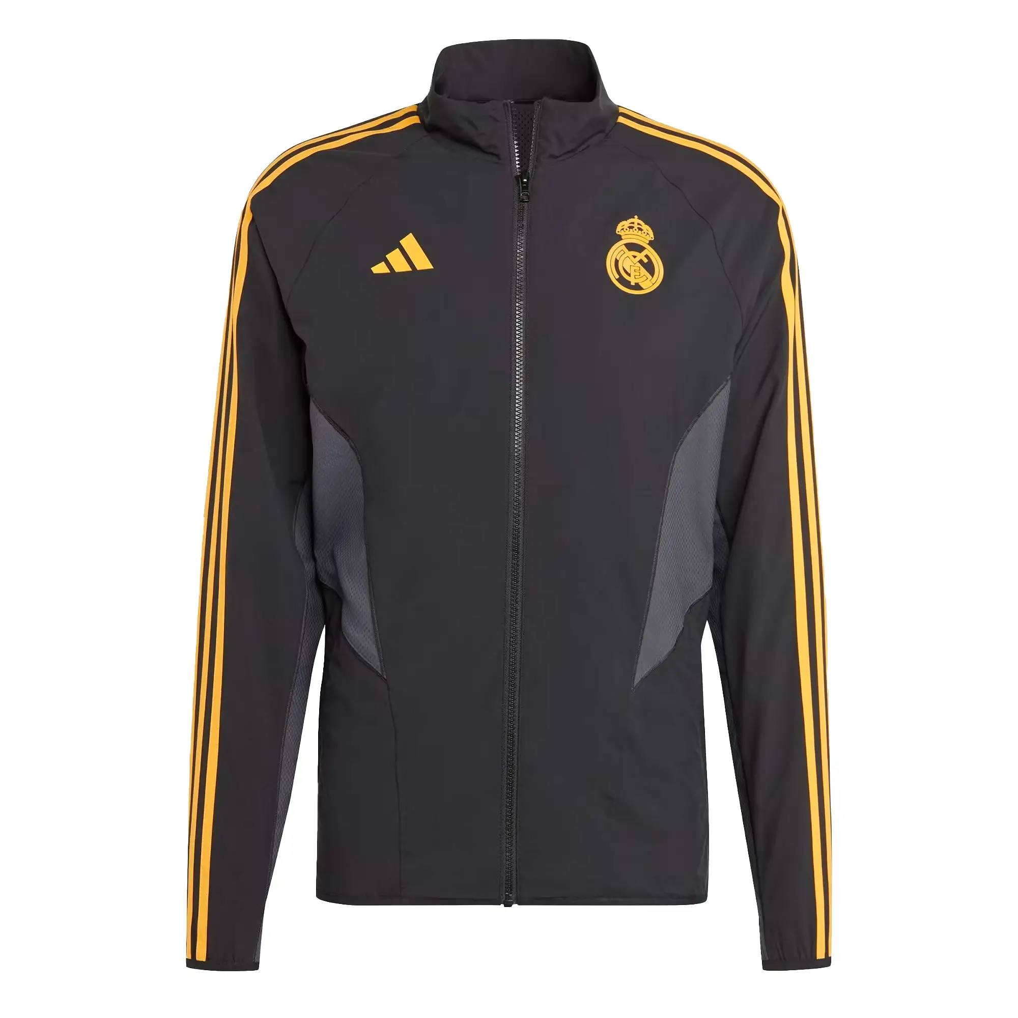 adidas Men's Real Madrid 2023/24 Anthem Jacket Black/Yellow