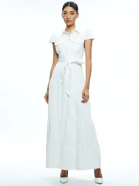 Alice + Olivia - Miranda Denim Maxi Dress - Off White