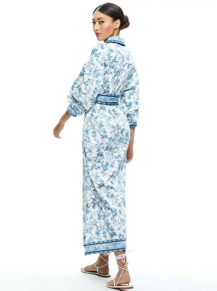 Alice + Olivia - Tanika Button Down Maxi Dress - Je L’adore Spring Sky