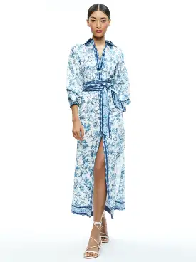 Alice + Olivia - Tanika Button Down Maxi Dress - Je L’adore Spring Sky