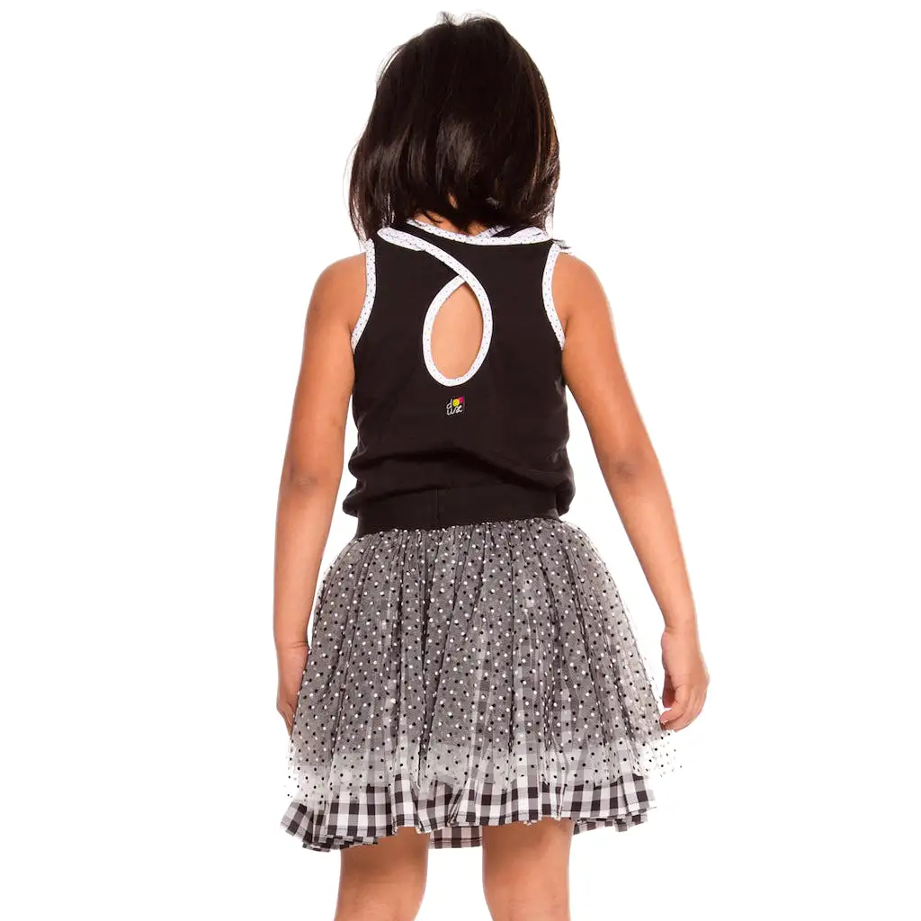 Anthracite Lemon Black Cami & Tulle Skirt Set