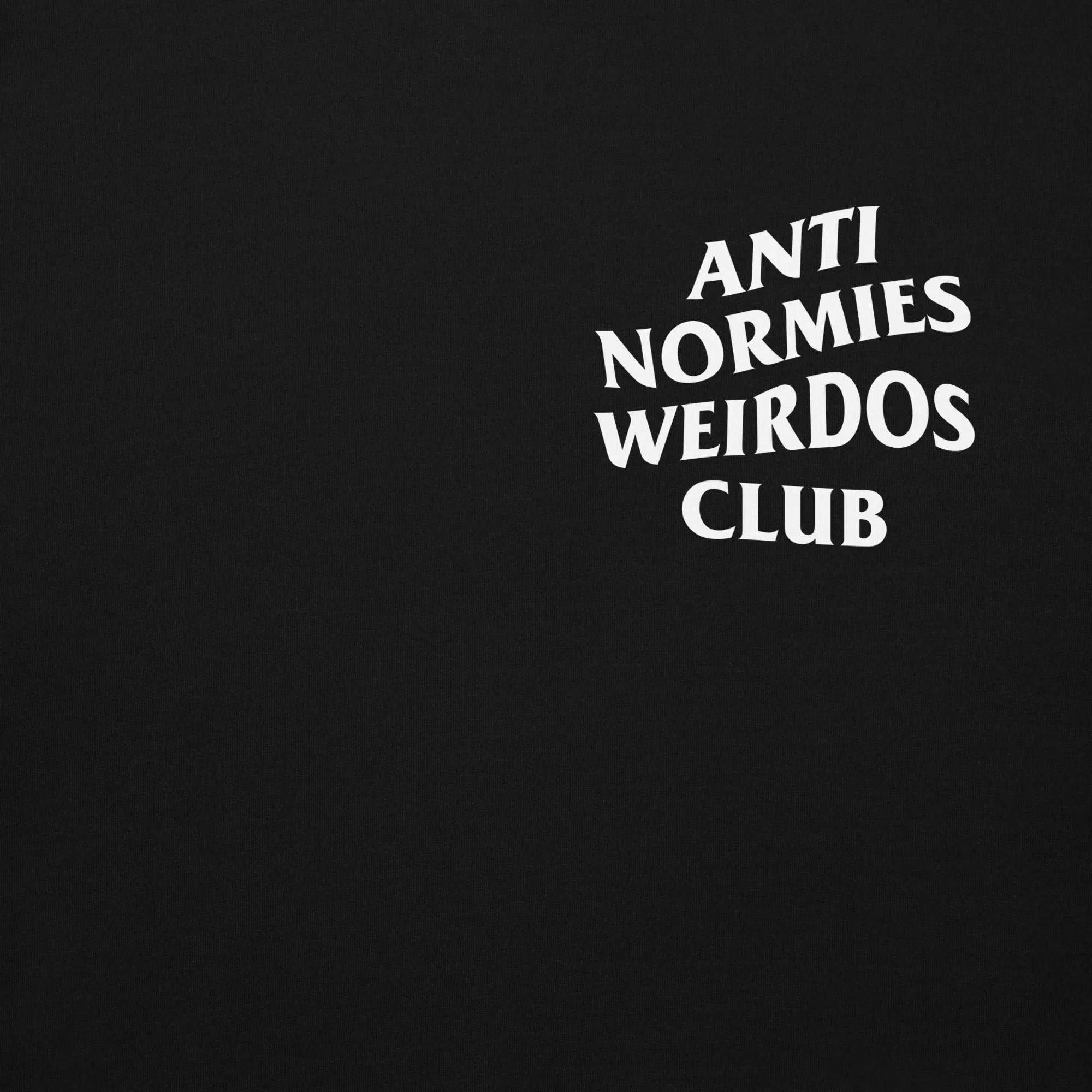 Anti Normies Weirdos Club Hoodie | Black