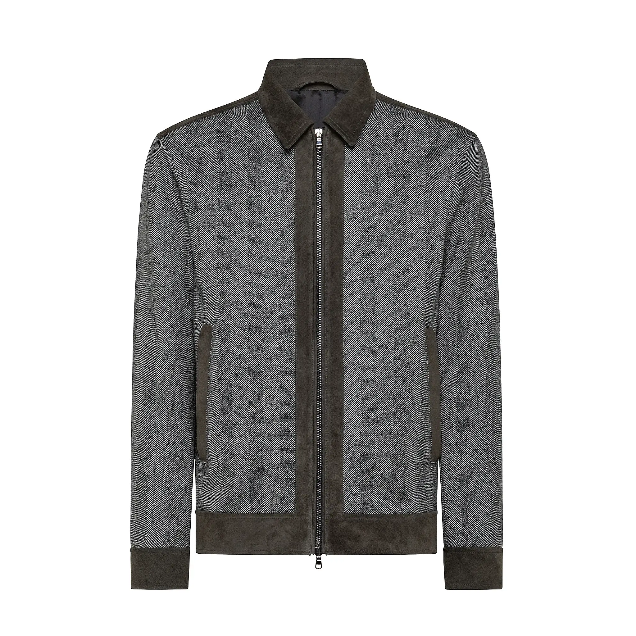 Aston wool and leather jacket