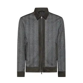 Aston wool and leather jacket