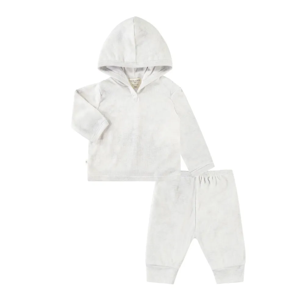 Baby Stripe Rib Marble Hoodie and Jogger