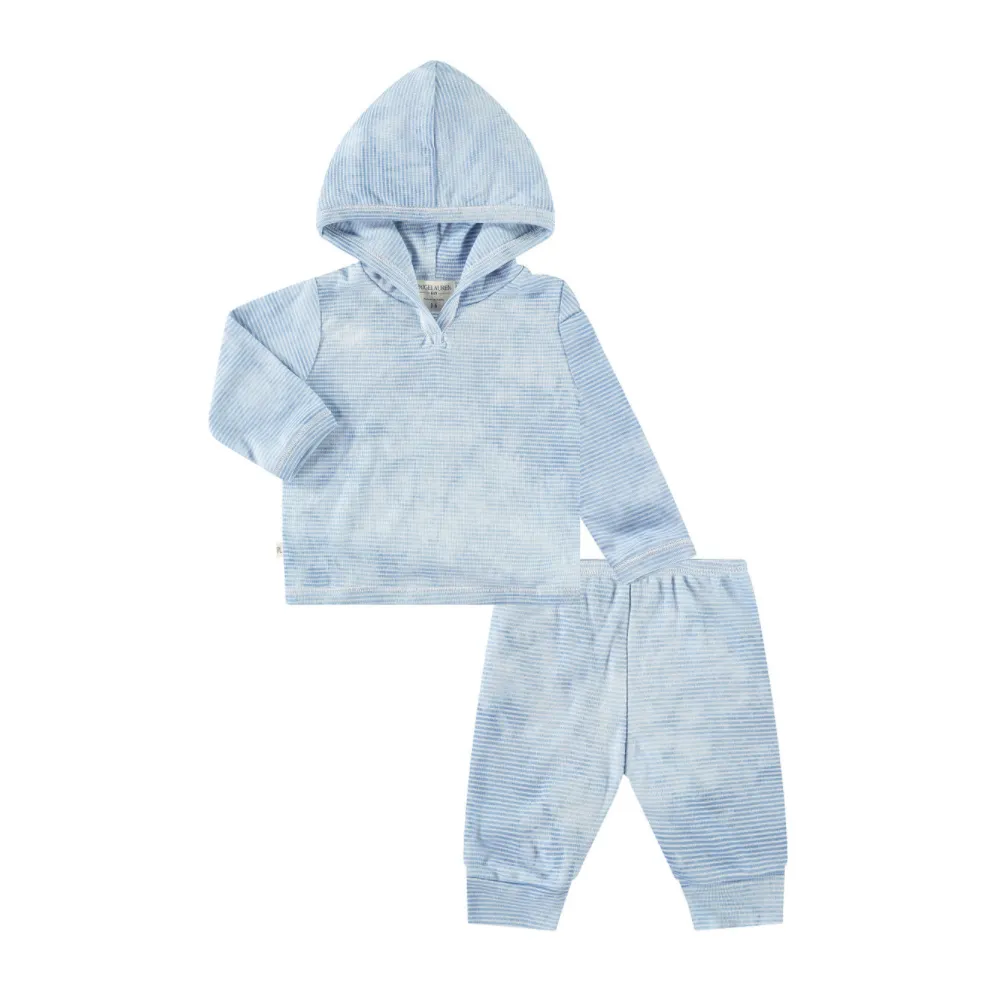 Baby Stripe Rib Marble Hoodie and Jogger