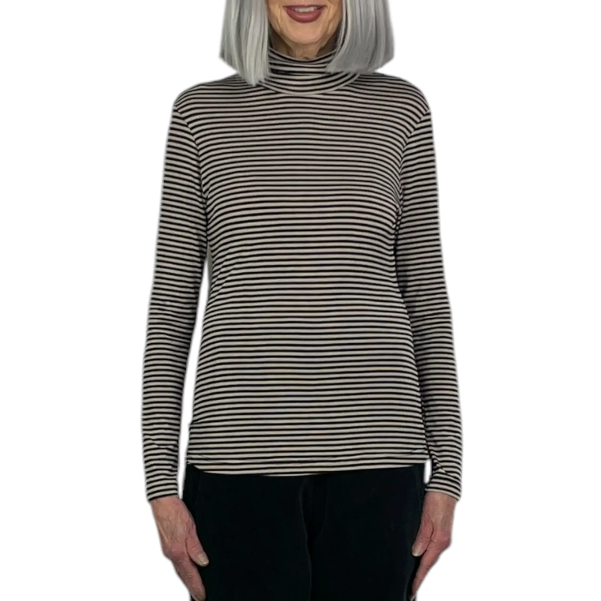 BAOBAB STRIPED TURTLENECK TEE