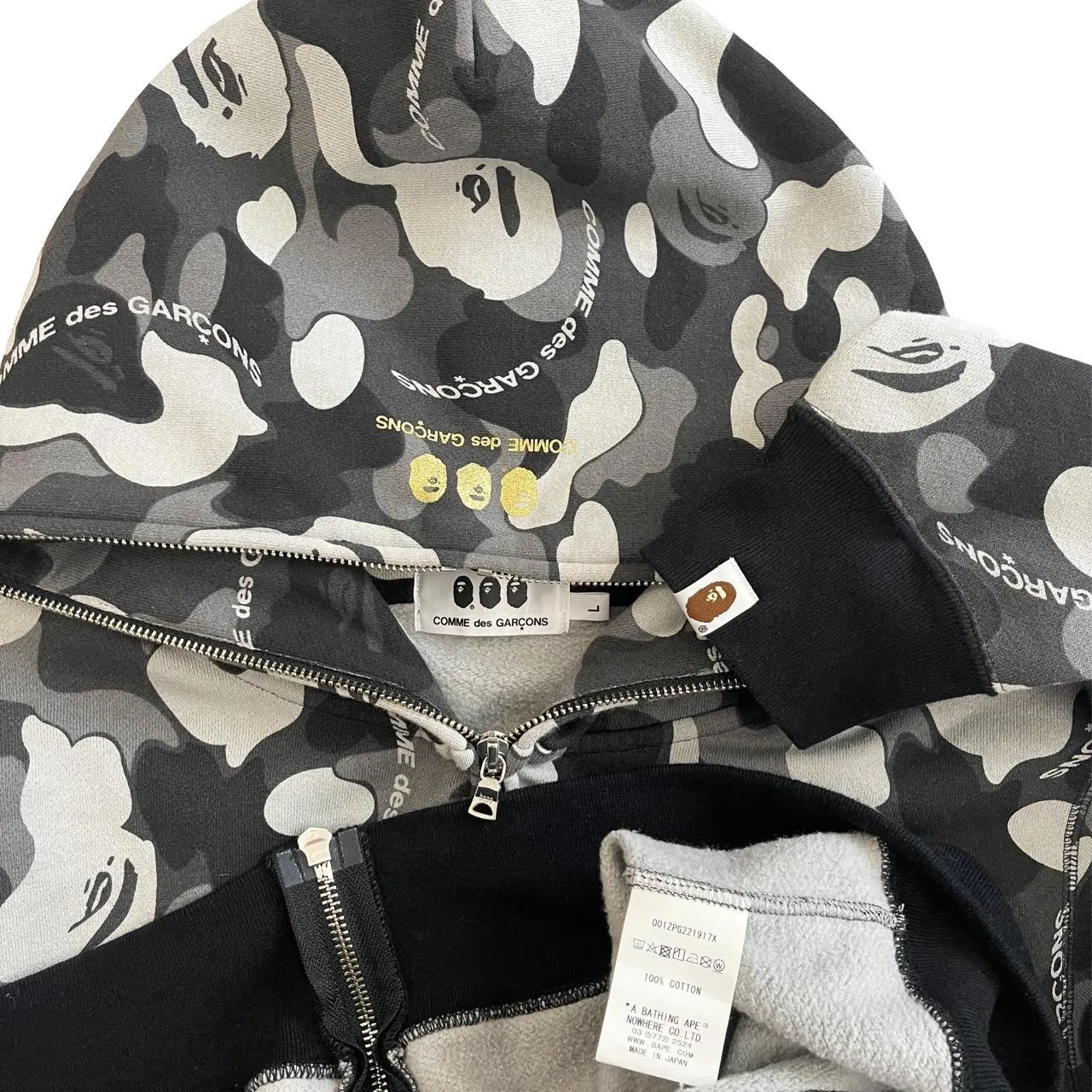 Bape x CDG Full Zip Hoodie