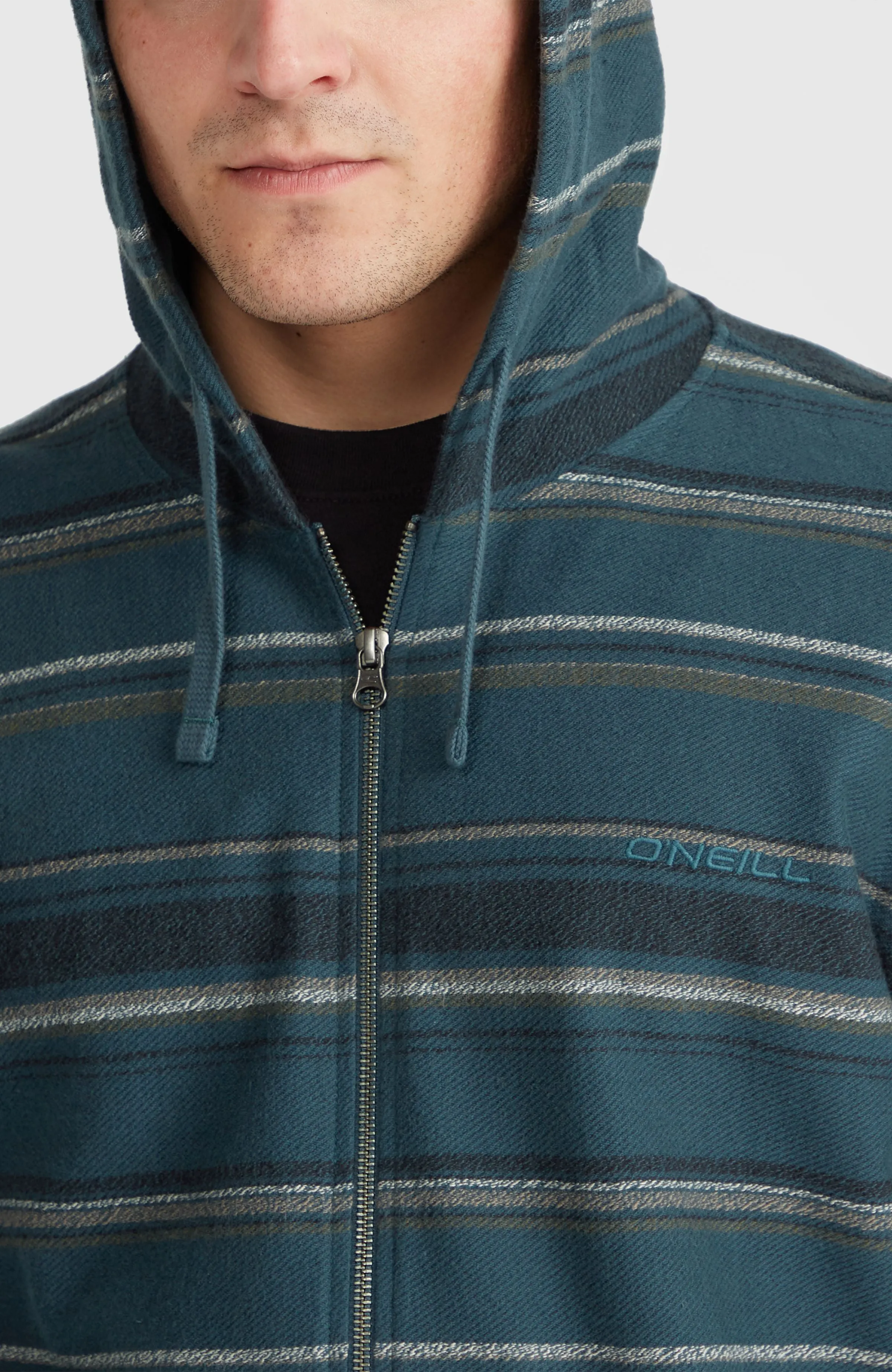 Bavaro Full-Zip Hoodie | Blue Ikat Stripe