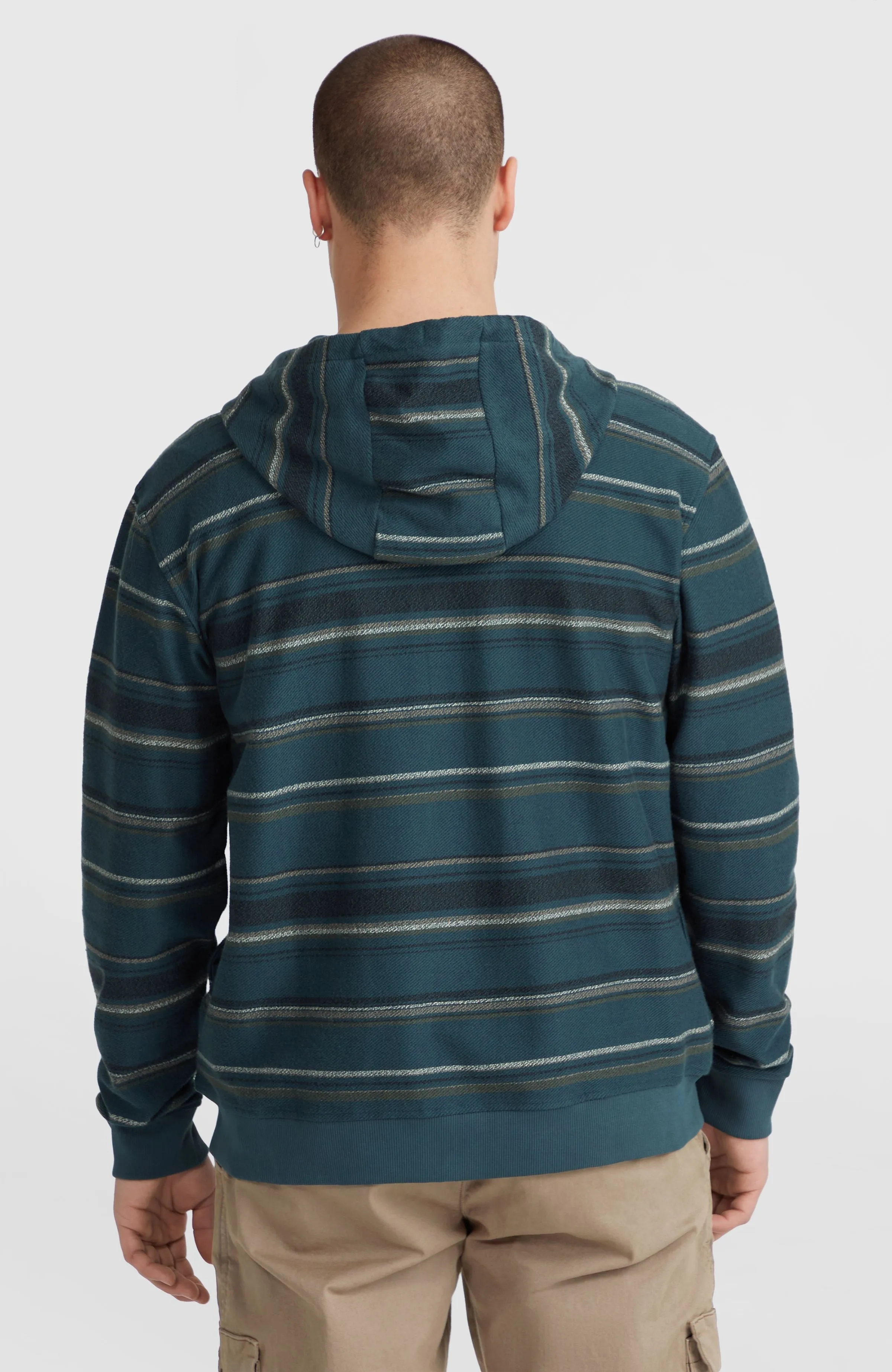 Bavaro Full-Zip Hoodie | Blue Ikat Stripe