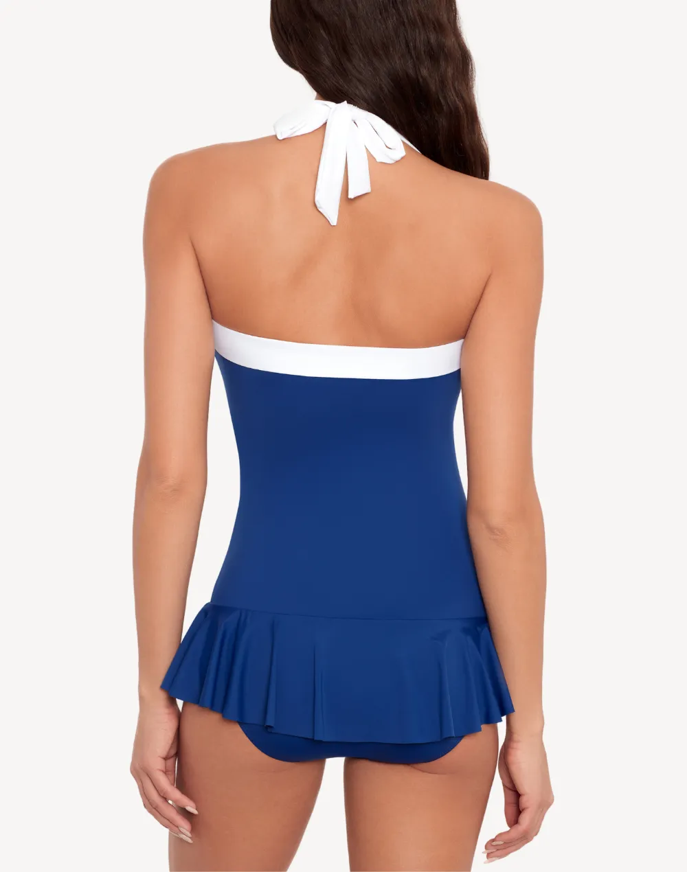 Bel Air Shirred Bandeau Skirted One Piece