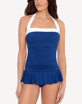 Bel Air Shirred Bandeau Skirted One Piece