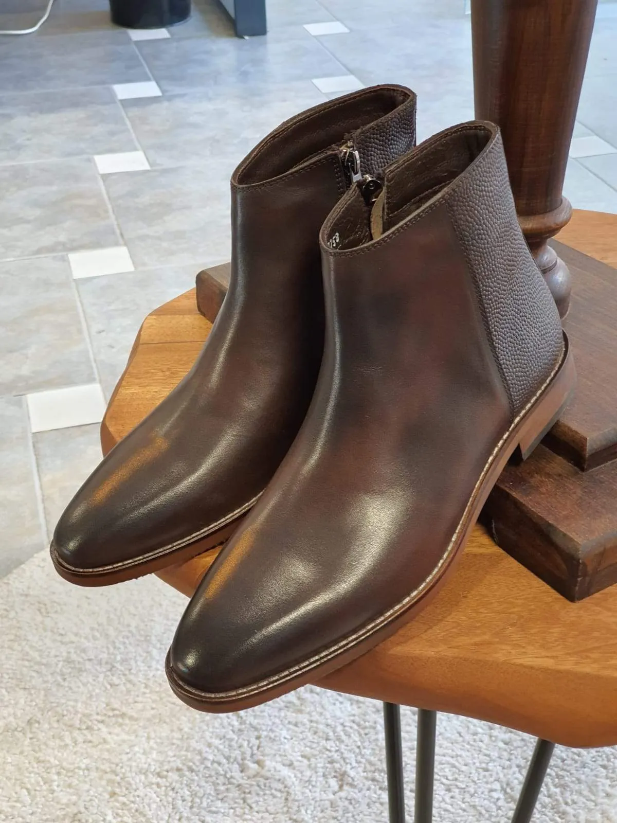 Bojo Clemson Brown Ankle Boots