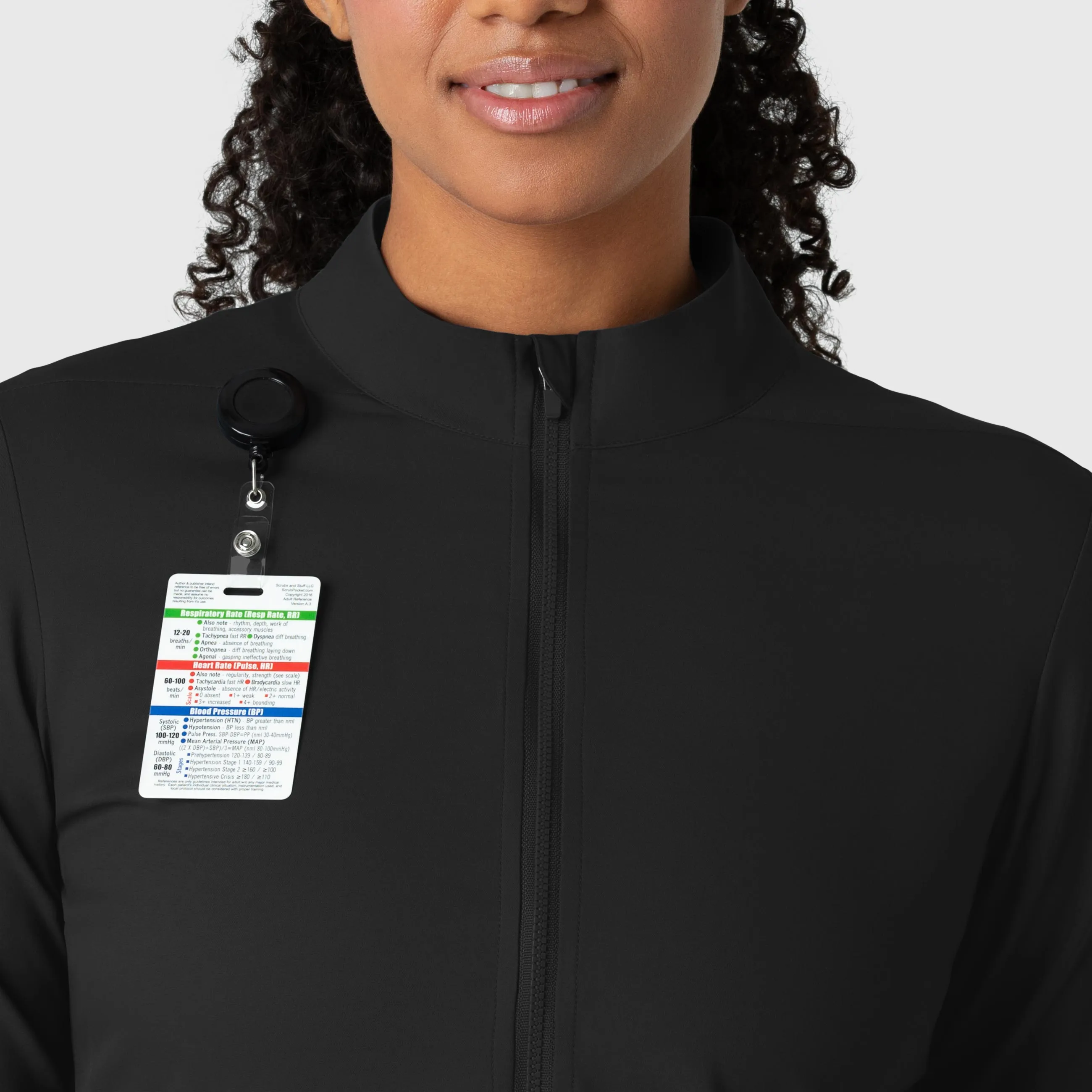 Boundless Women's Warm Up Scrub Jacket - Black