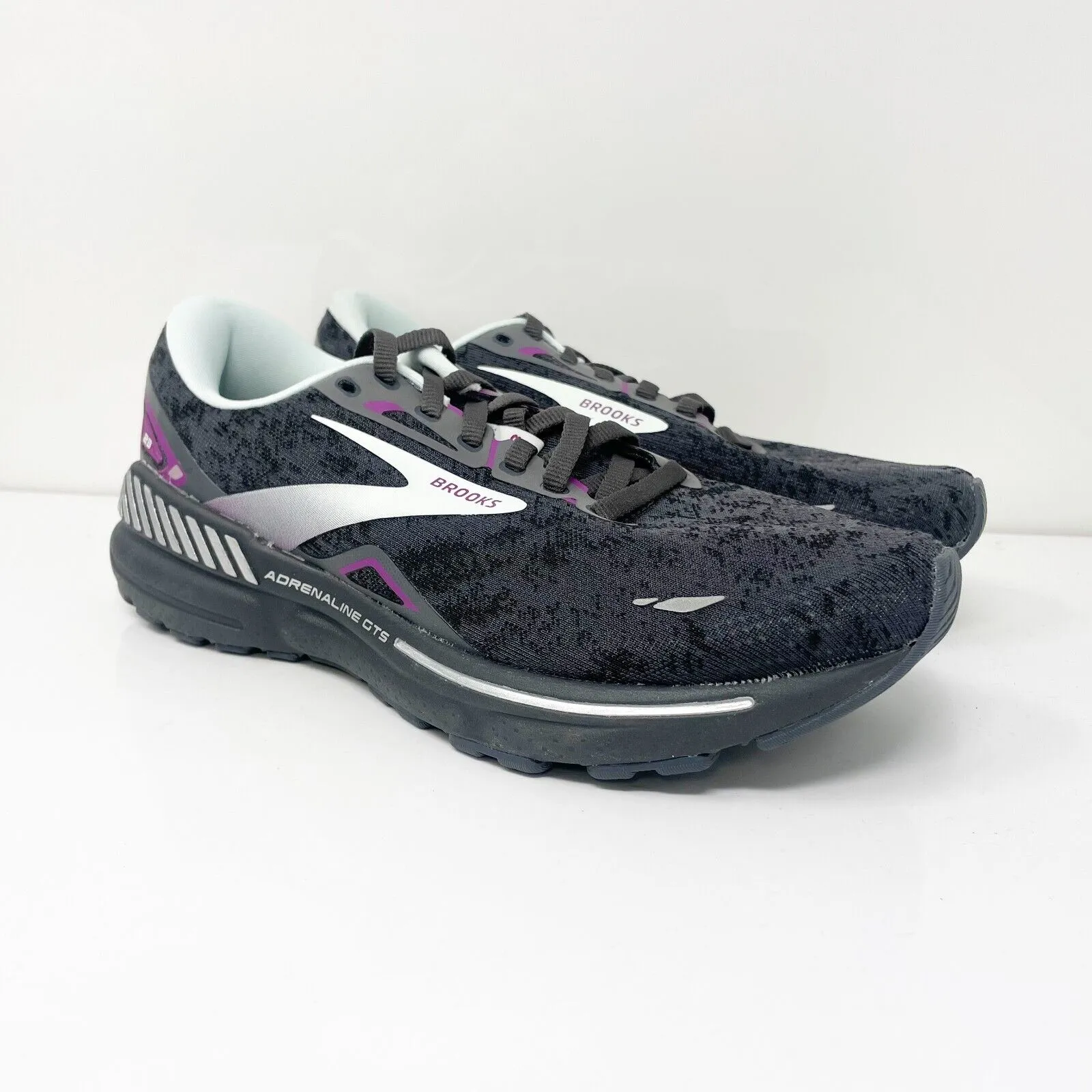 Brooks Womens Adrenaline GTS 23 1203811D072 Black Running Shoes Sneakers Sz 8.5D