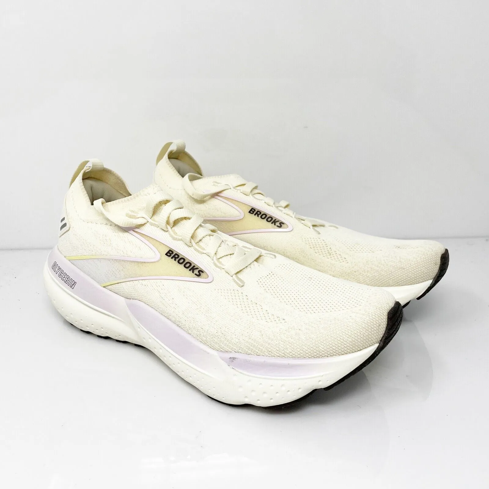 Brooks Womens Glycerin StealthFit 21 1204101B160 Beige Running Shoes Sneakers 8B