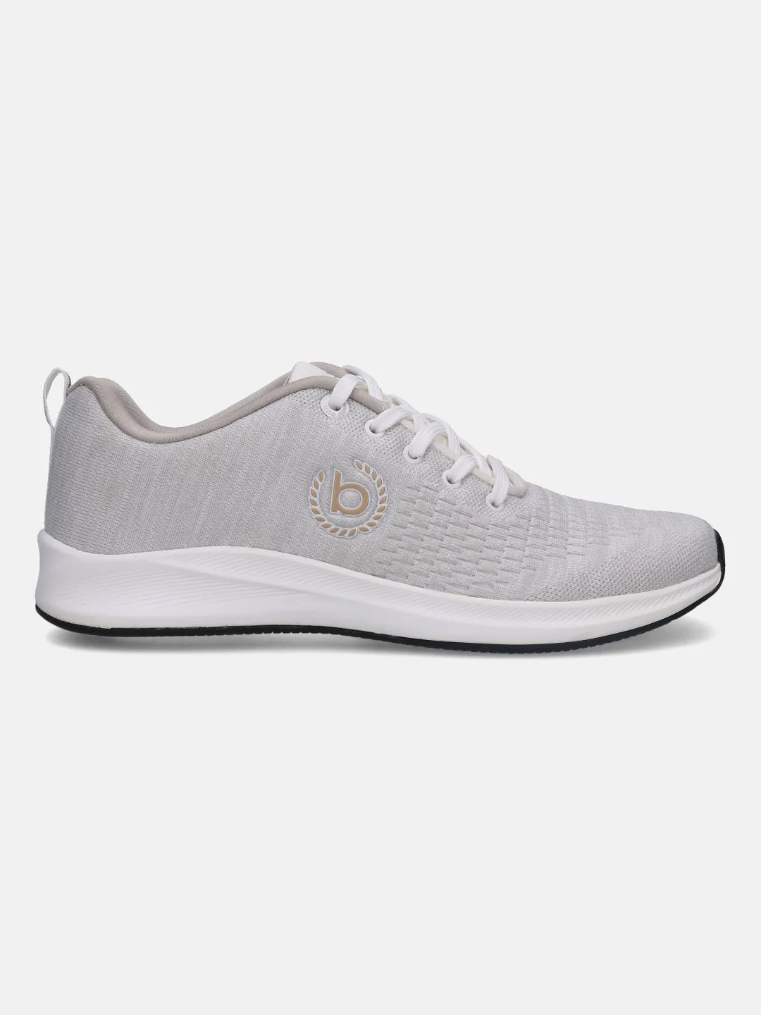 bugatti White & Grey Athleisure Sneakers