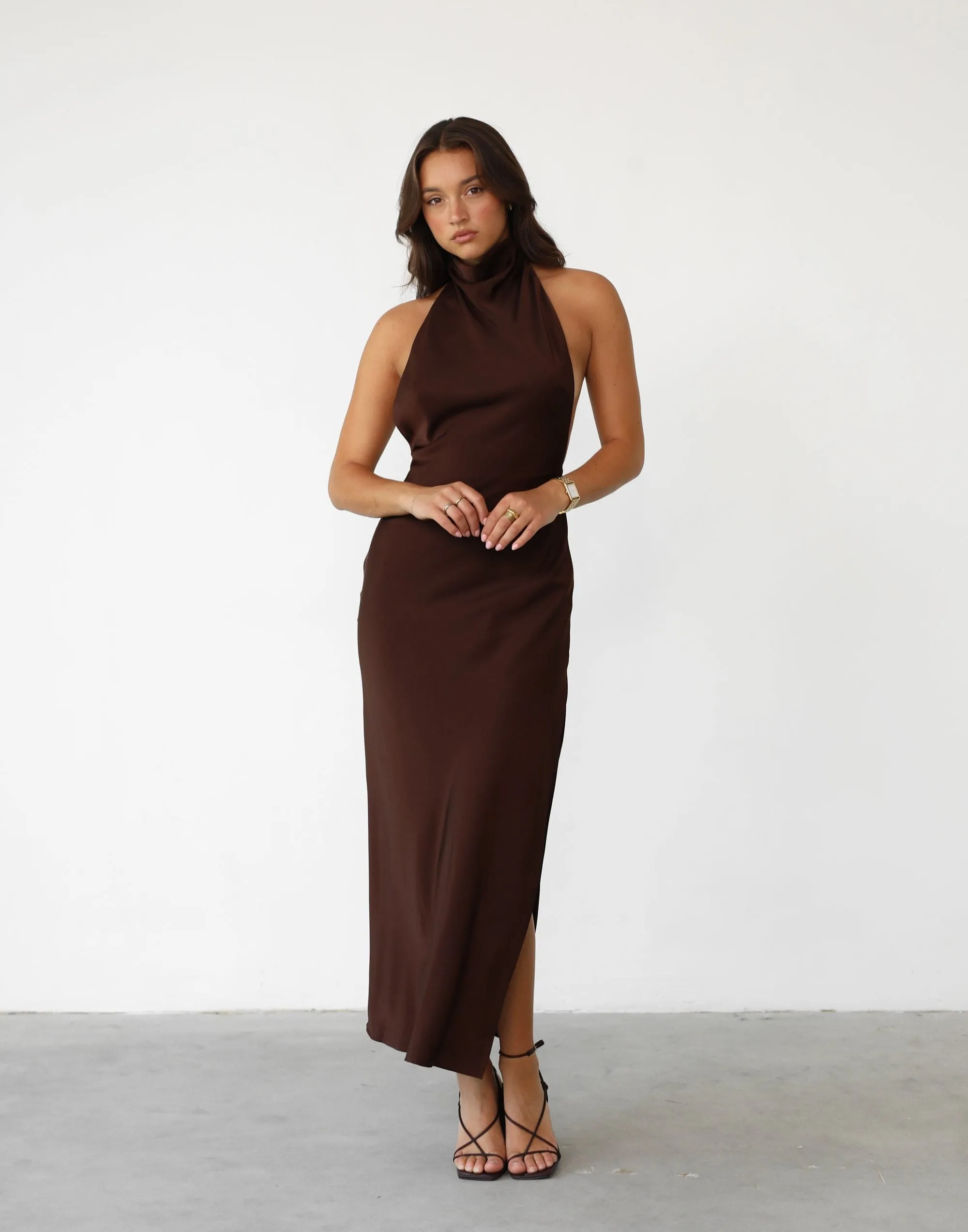 Clara Maxi Dress (Cocoa)