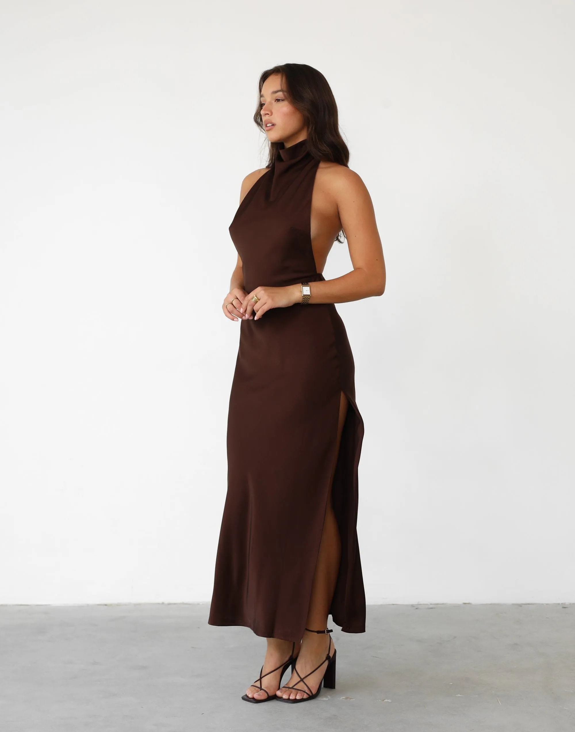 Clara Maxi Dress (Cocoa)