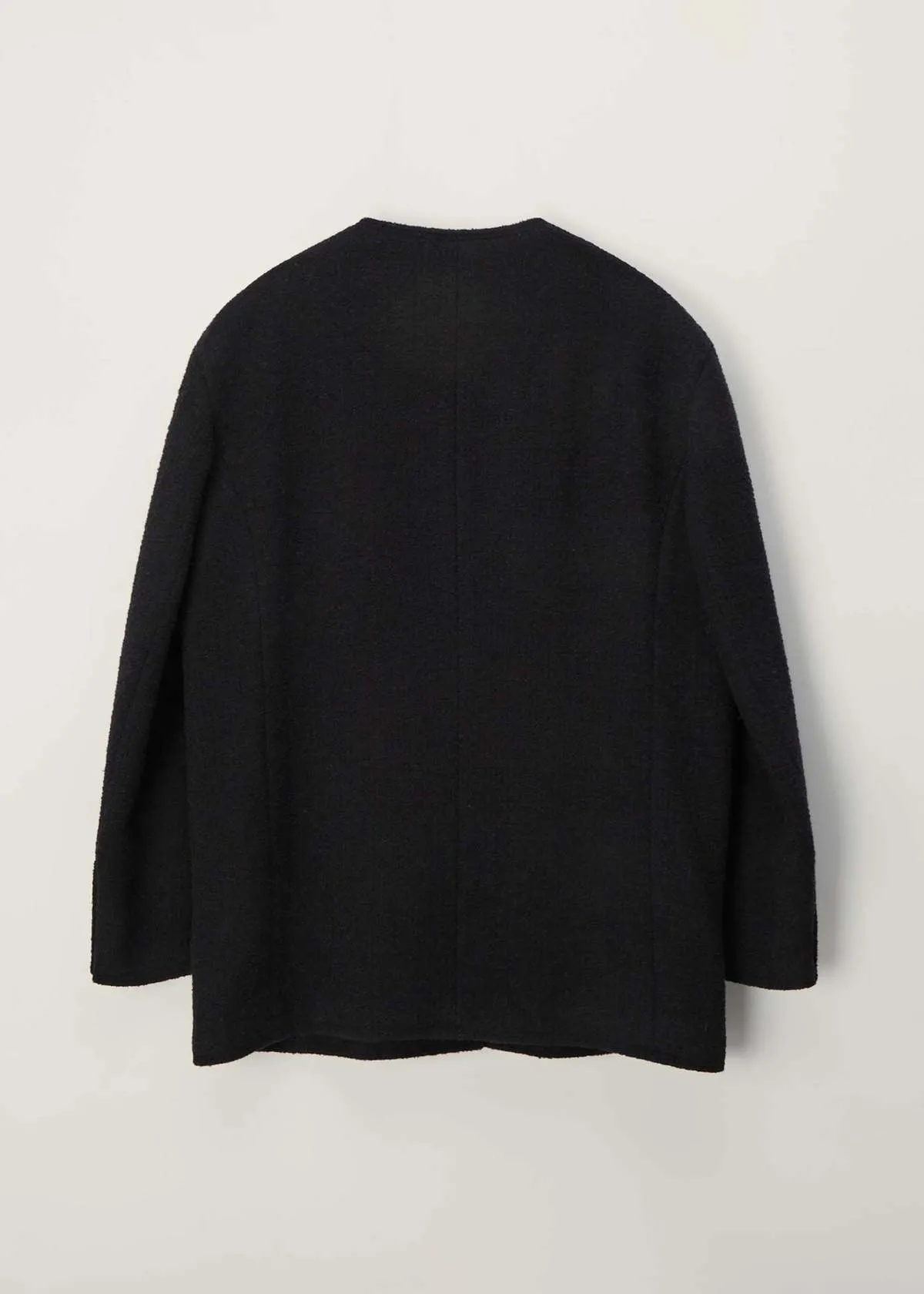 Collarless Jacket - Black