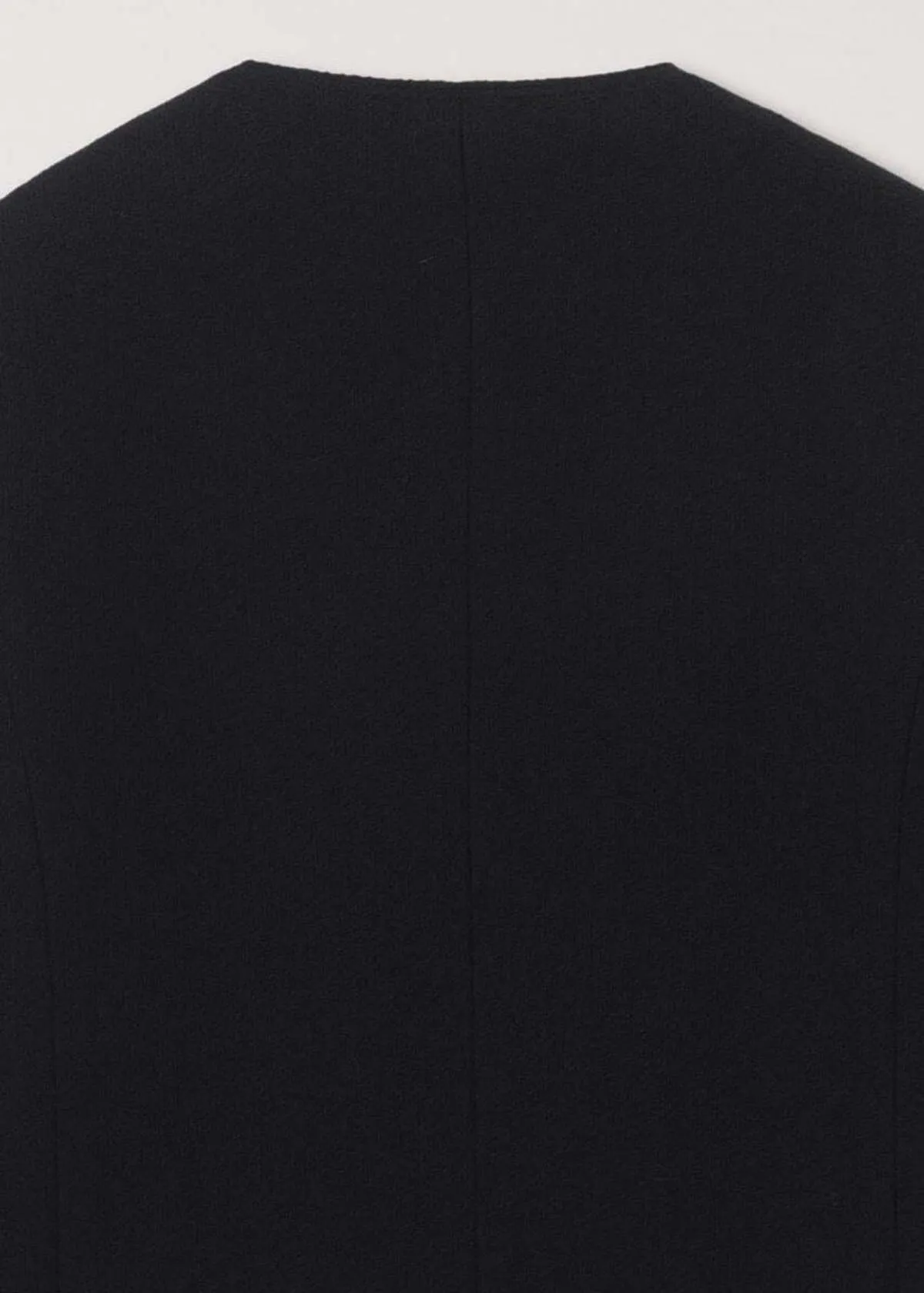 Collarless Jacket - Black