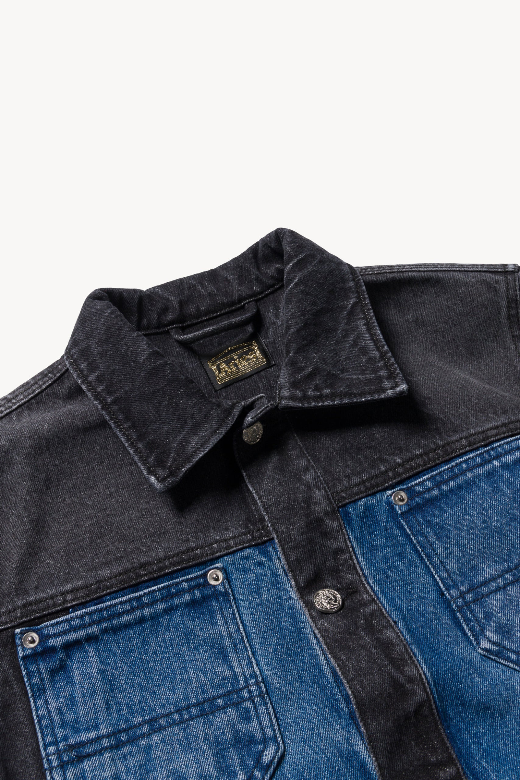 Colourblocked Denim Work Jacket