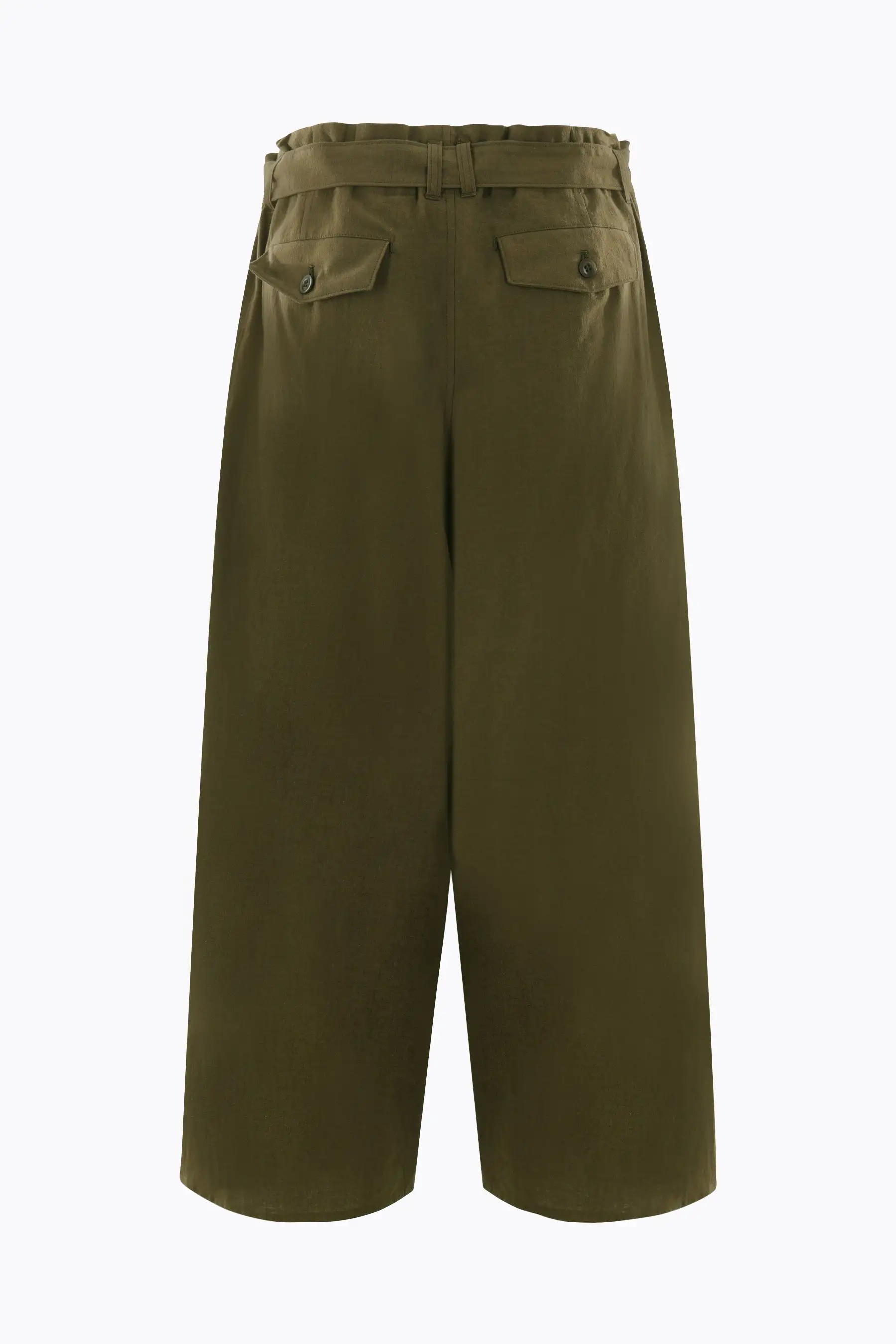 cotton and linen cropped pants