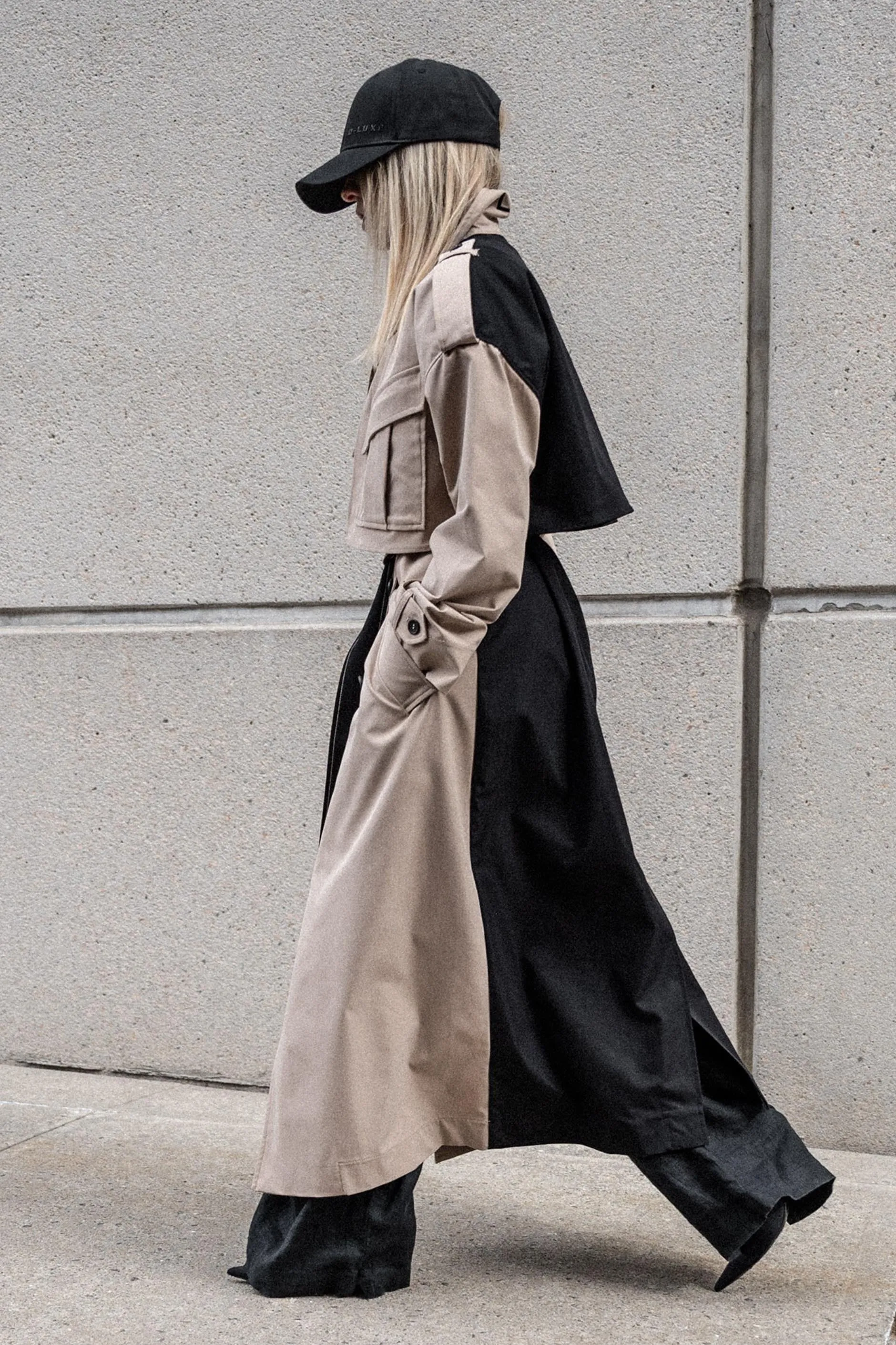 D-Luxe Contrast Trench Coat