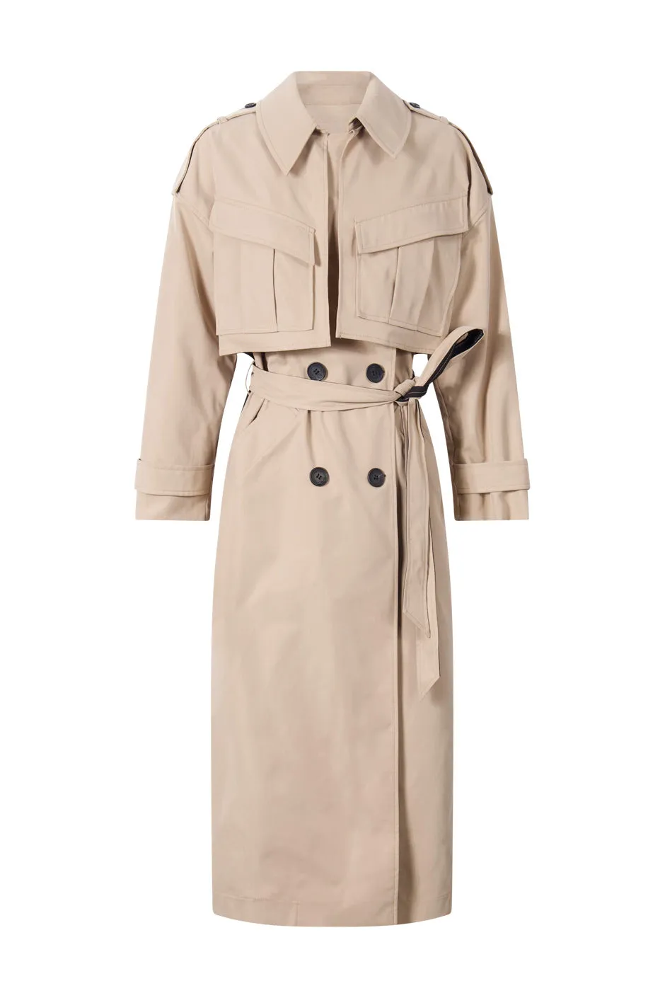 D-Luxe Contrast Trench Coat