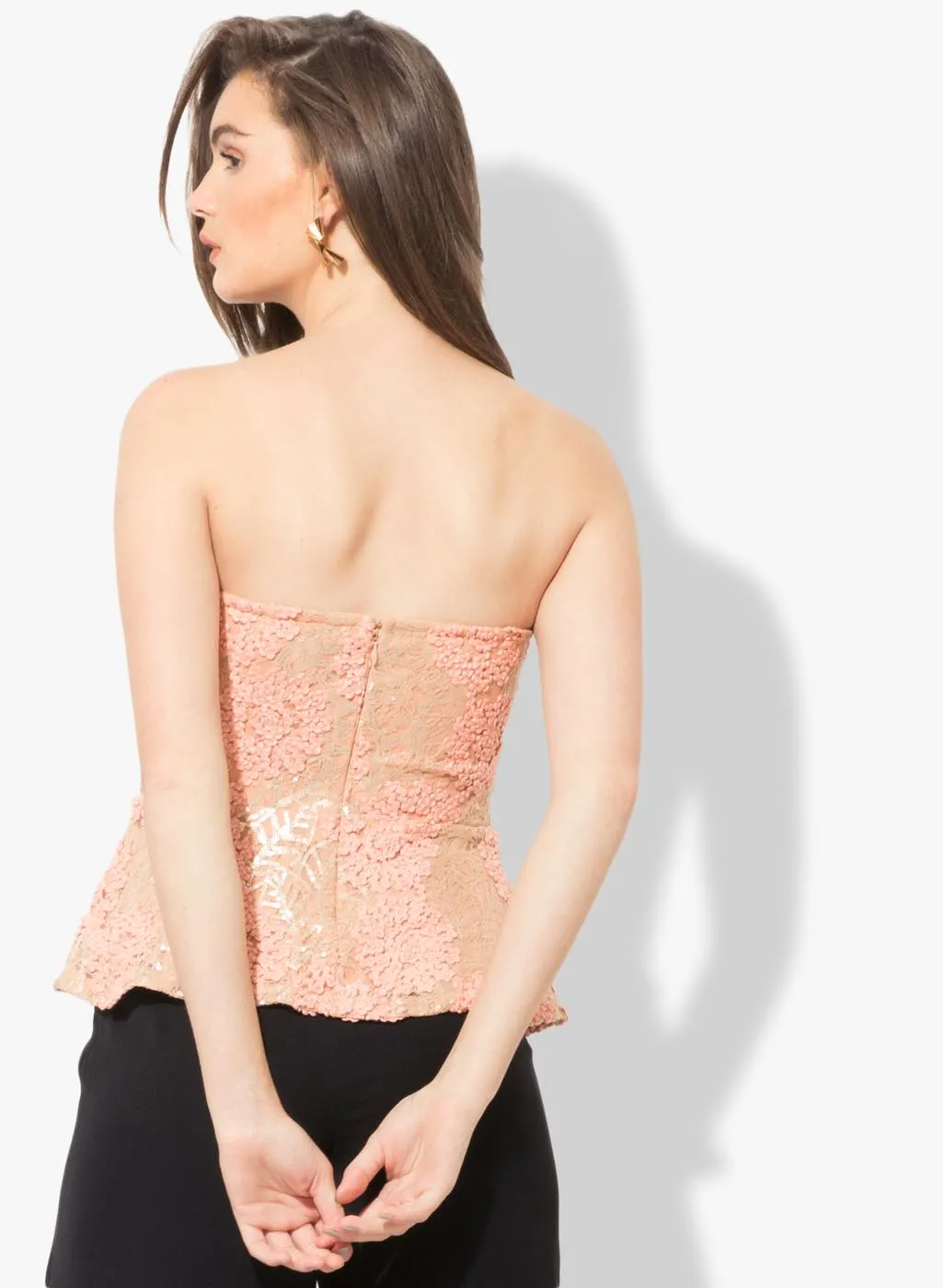 Denise Textured Lace Corset Top