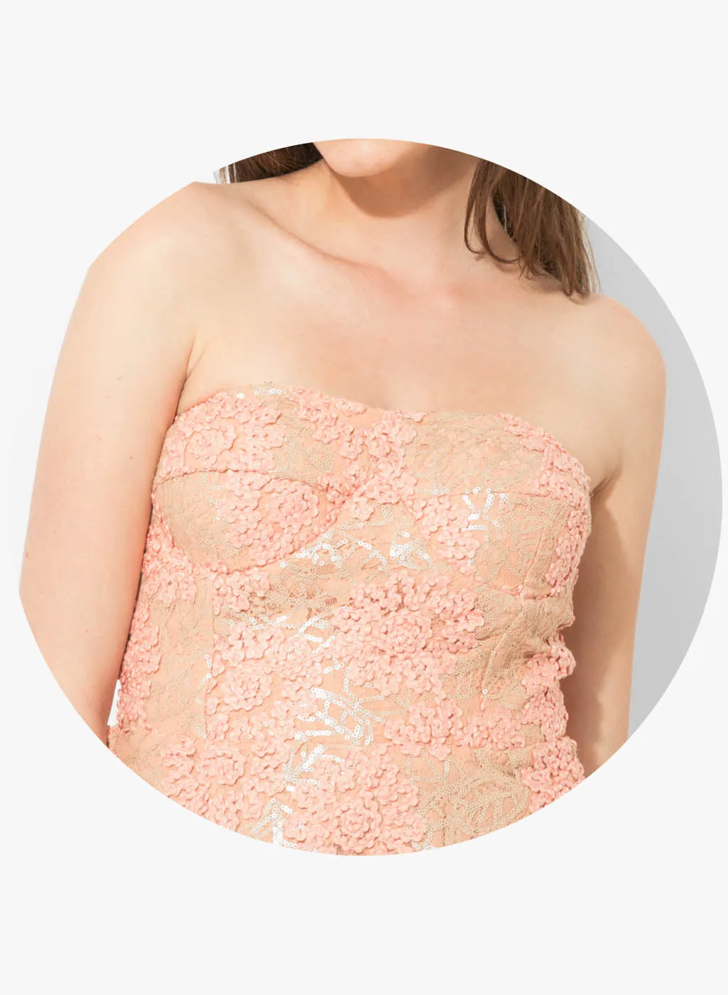 Denise Textured Lace Corset Top