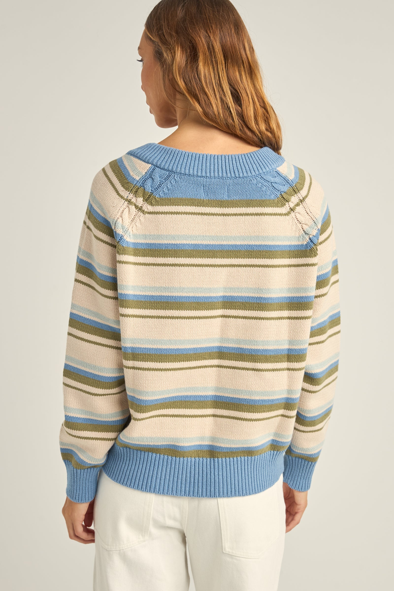 Distant Shores Striped Sweater Blue Stripe