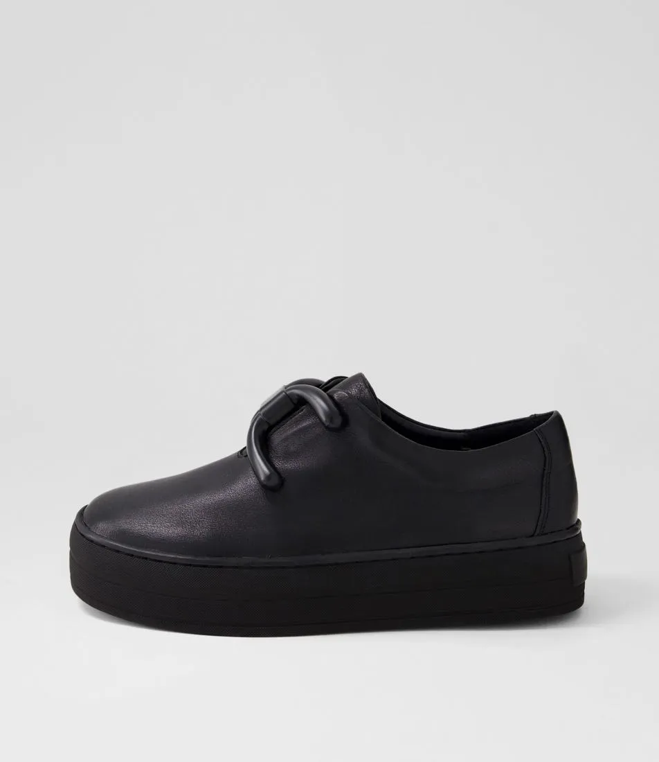 DJANGO & JULIETTE Shena Black Leather Sneakers