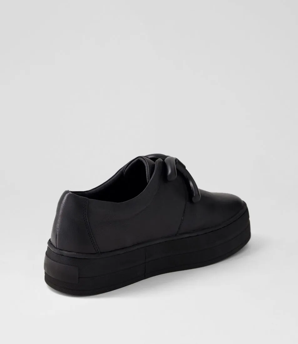 DJANGO & JULIETTE Shena Black Leather Sneakers