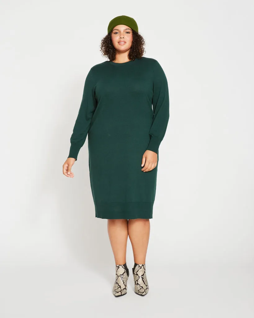 Eco Everyday Sweater Dress - Heather Forest