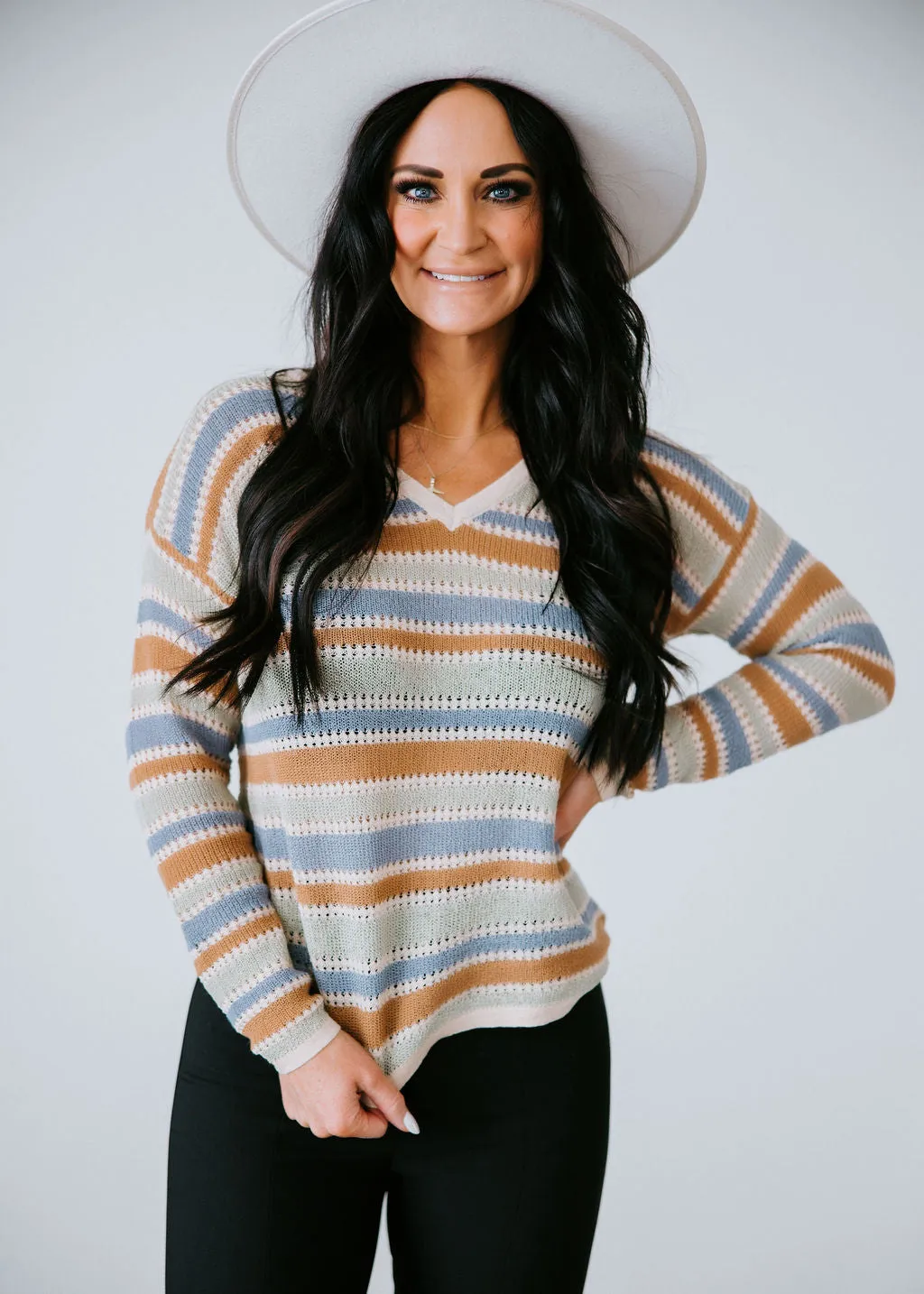 Elba Stripe Knit Sweater