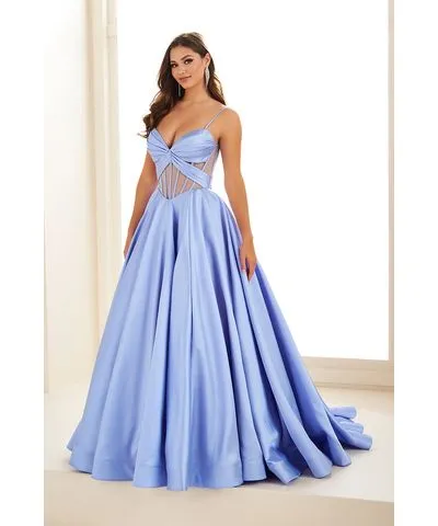 Ellie Wilde EW36073 - Low V-Back Corset Prom Gown