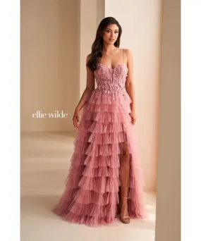 Ellie Wilde EW36223 - Sheer Corset Embellished Prom Gown