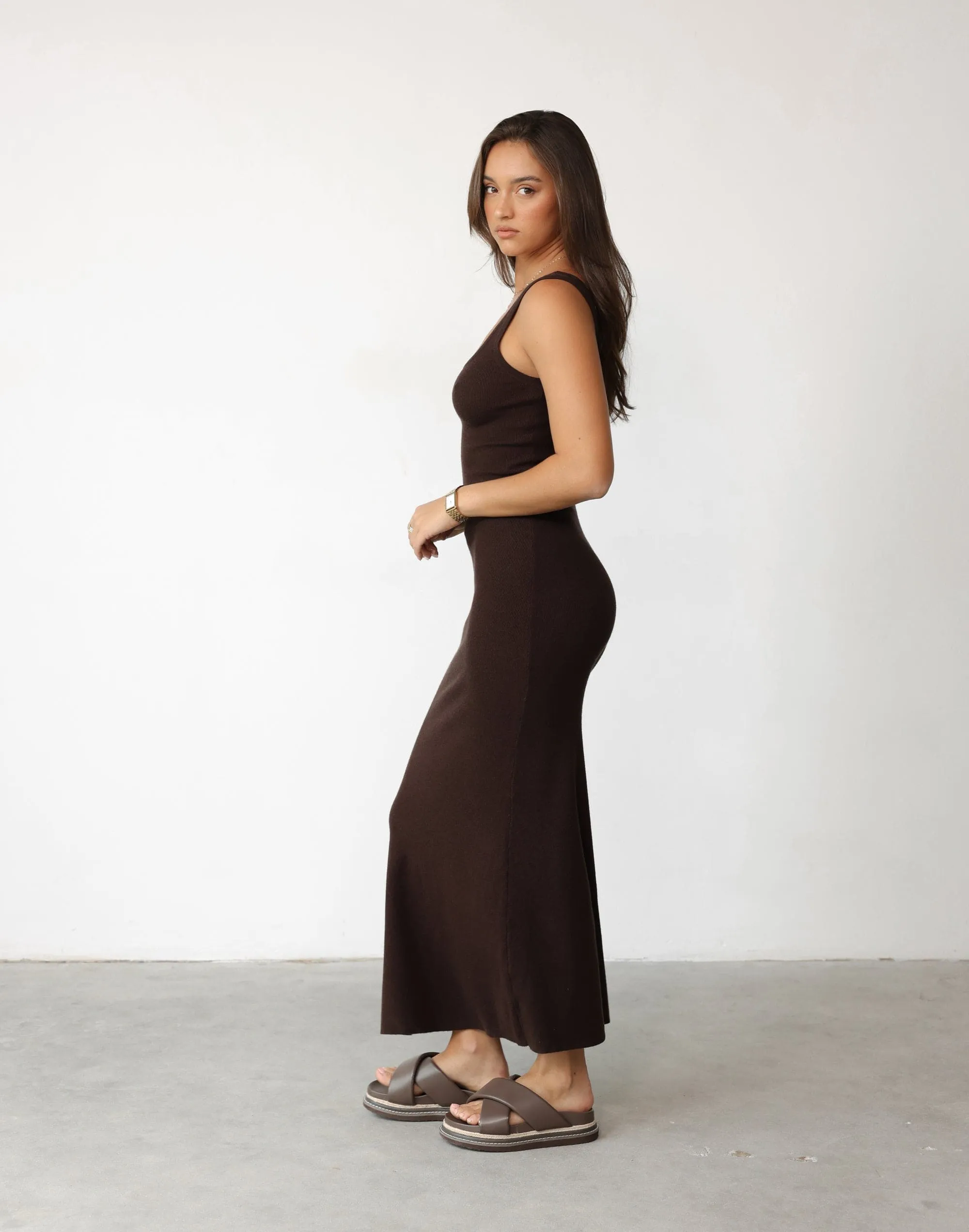 Enver Maxi Dress (Chocolate)