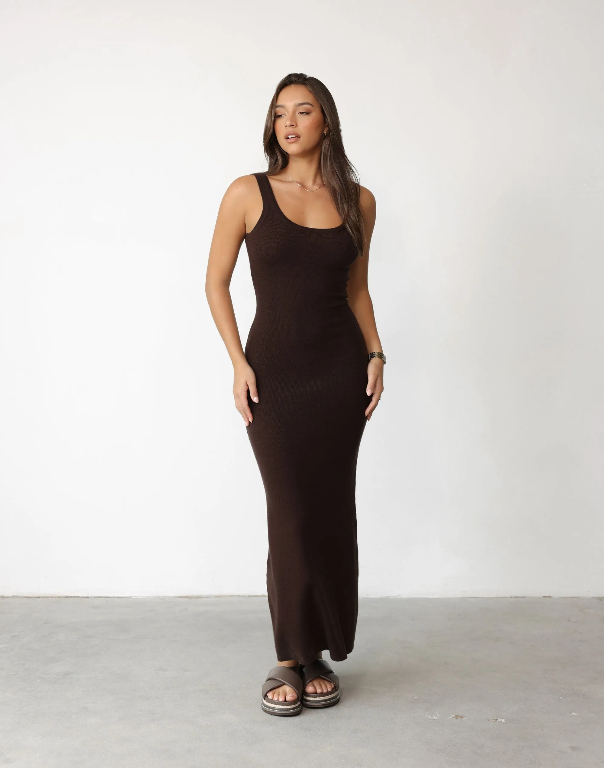 Enver Maxi Dress (Chocolate)