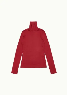 Fitted Turtleneck - Red