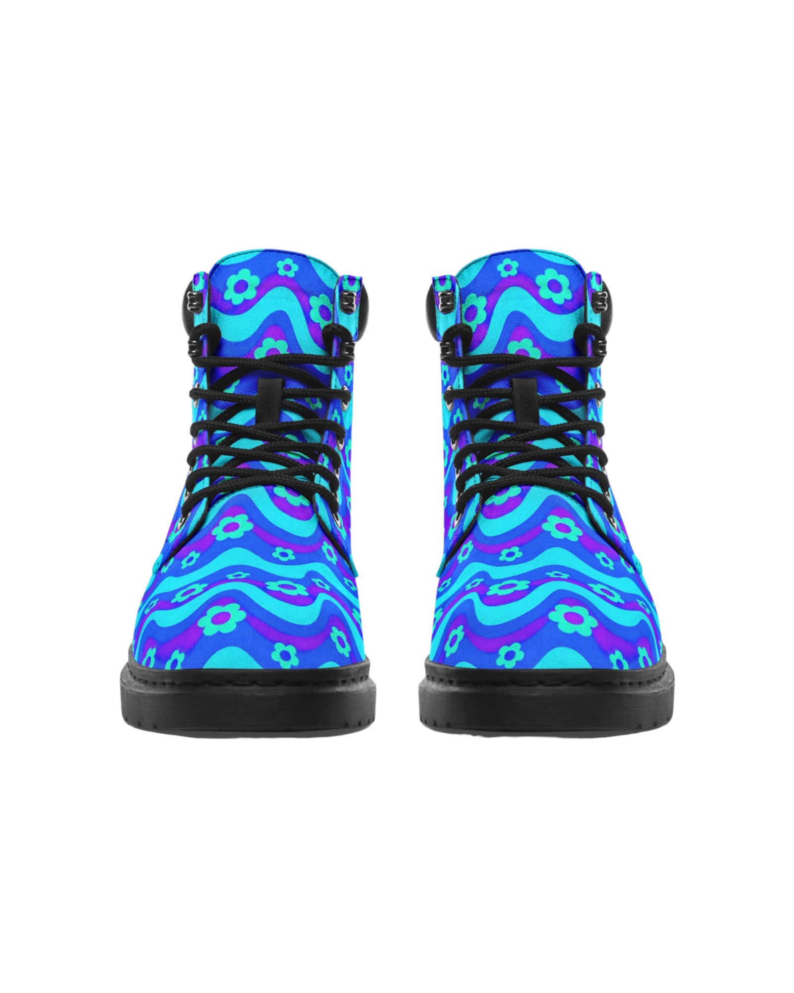 Flower Power Blue Festival Boots