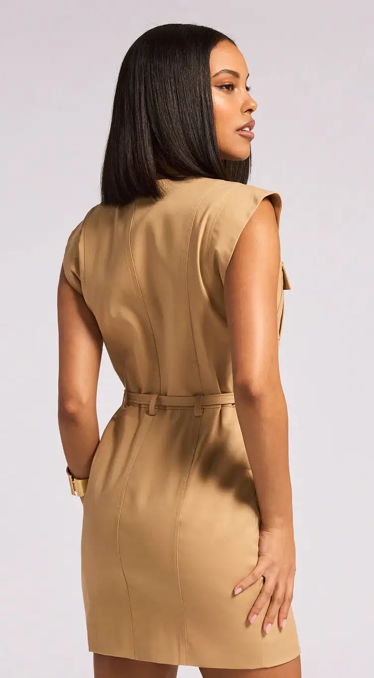 Generation Love - Biel Gabardine Dress - Taupe