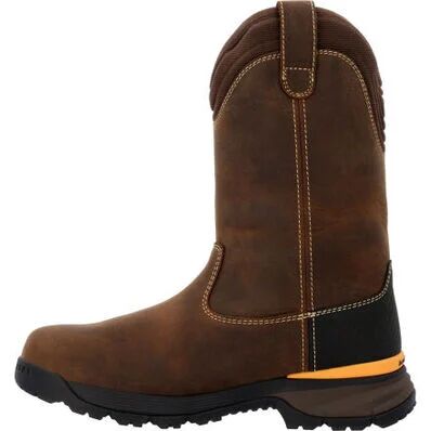 Georgia Men's TBD Waterproof Wellington Pull On Boot in Brown