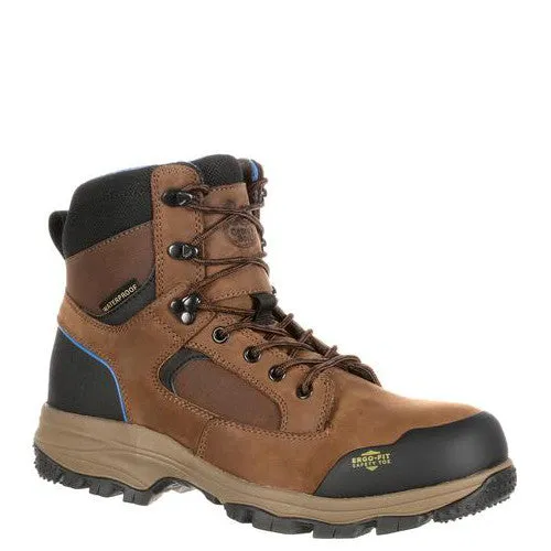 Georgia Men's 6 Blue Collar Composite Toe Waterproof Work Hiker - Dark Brown GB00108