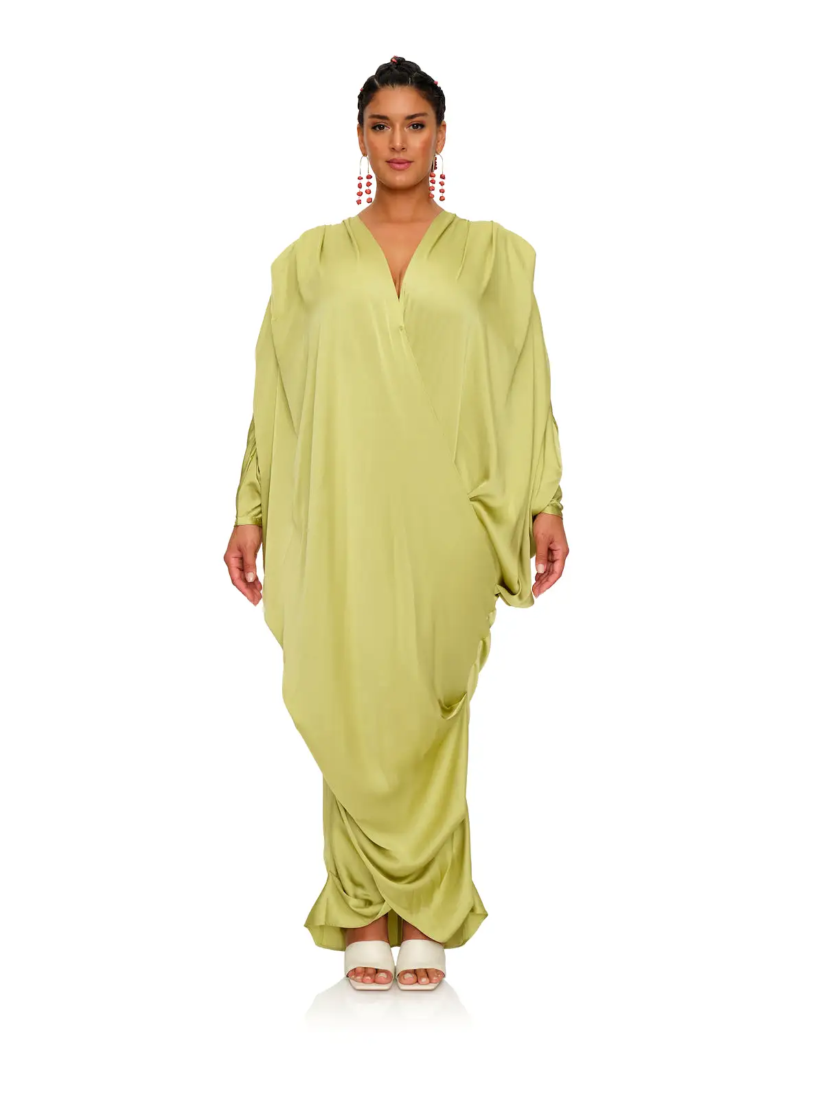 Green Tibara Kaftan Dress