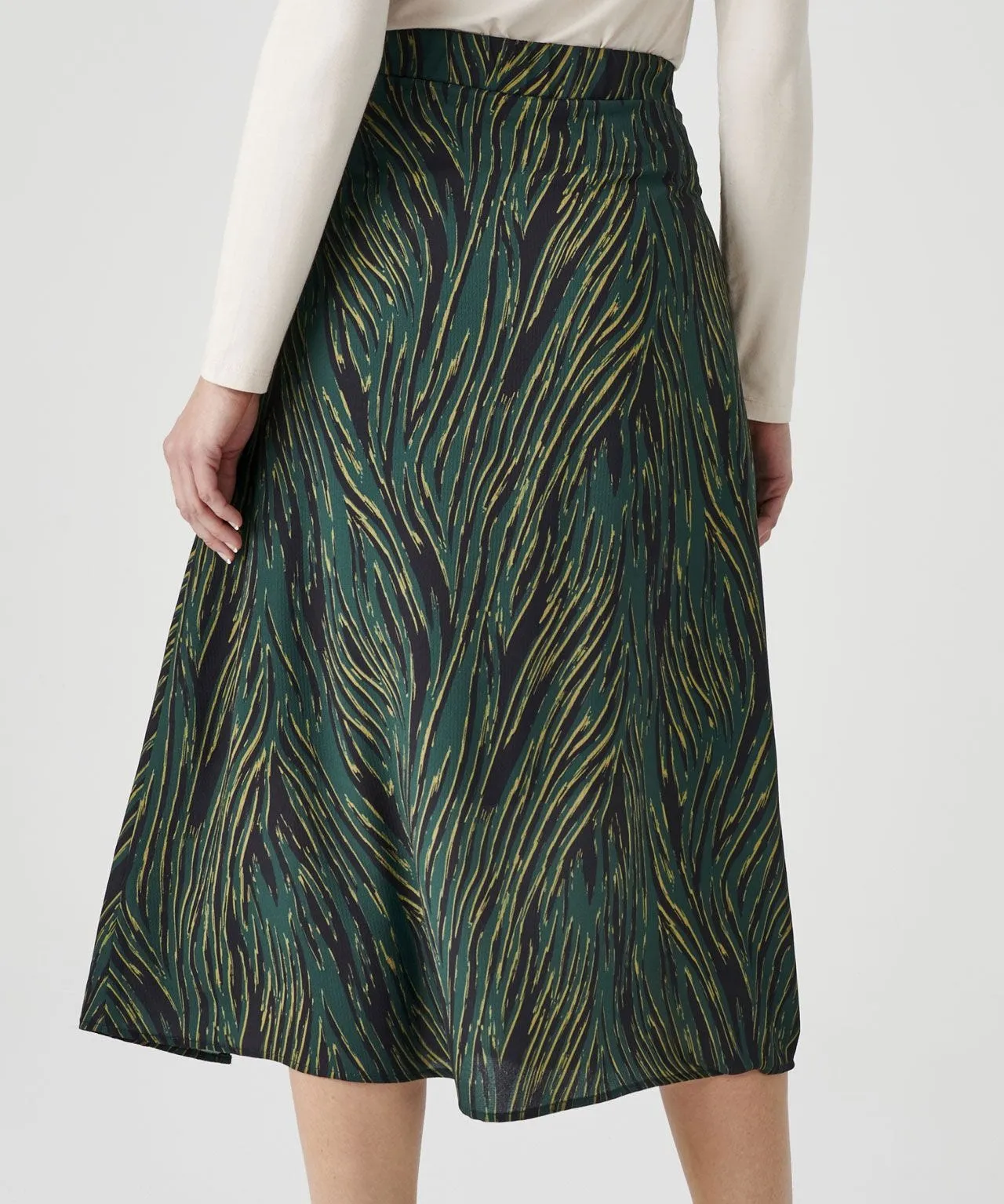 Green Zebra Print Skirt