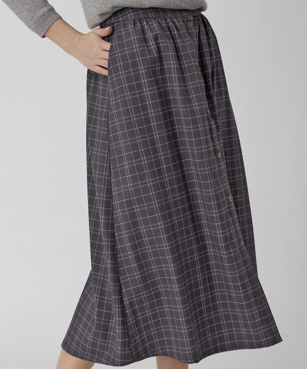 Grey Check Skirt